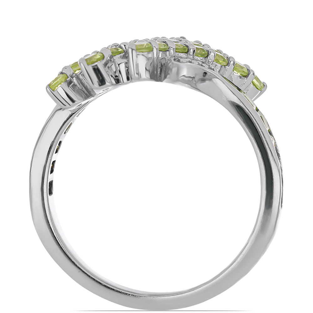 Silberring mit Peridot aus Changbai