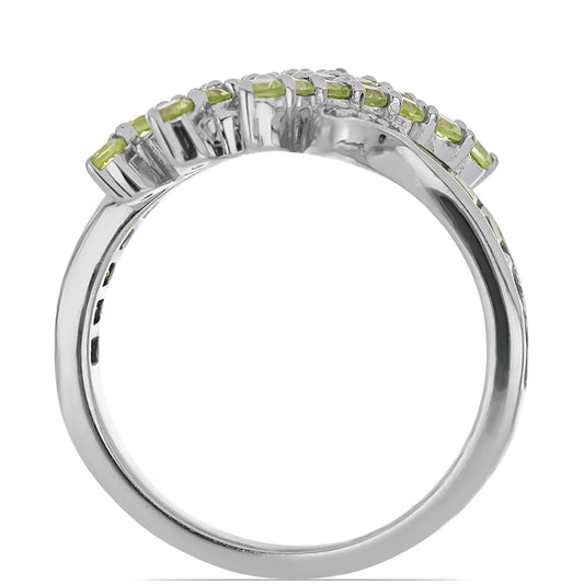 Silberring mit Peridot aus Changbai