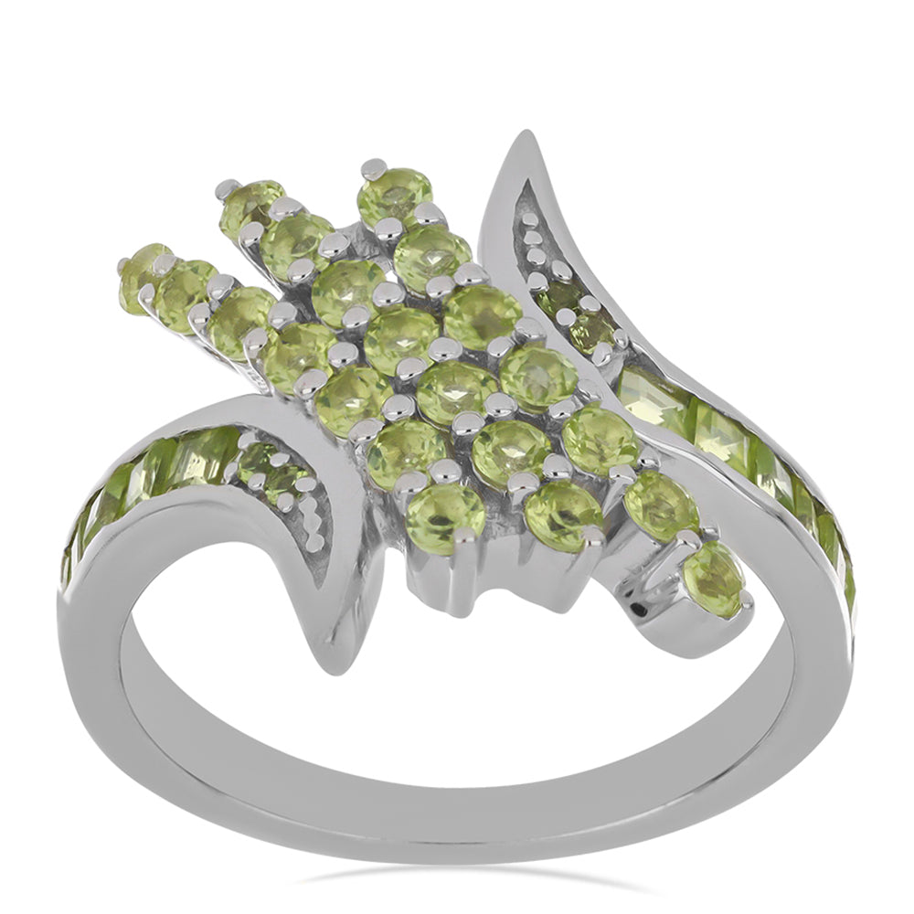 Silberring mit Peridot aus Changbai 3 