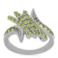 Silberring mit Peridot aus Changbai