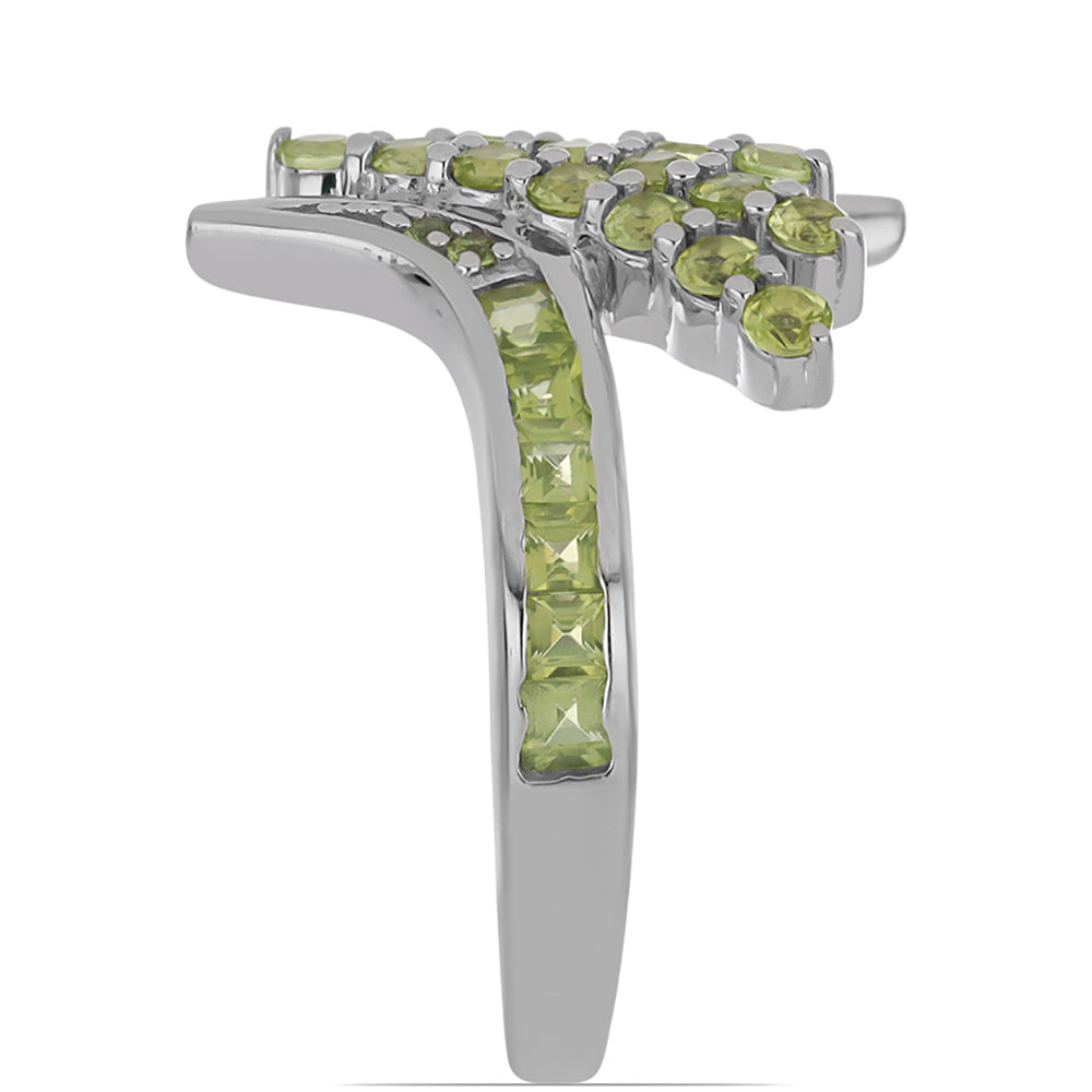 Silberring mit Peridot aus Changbai 4 