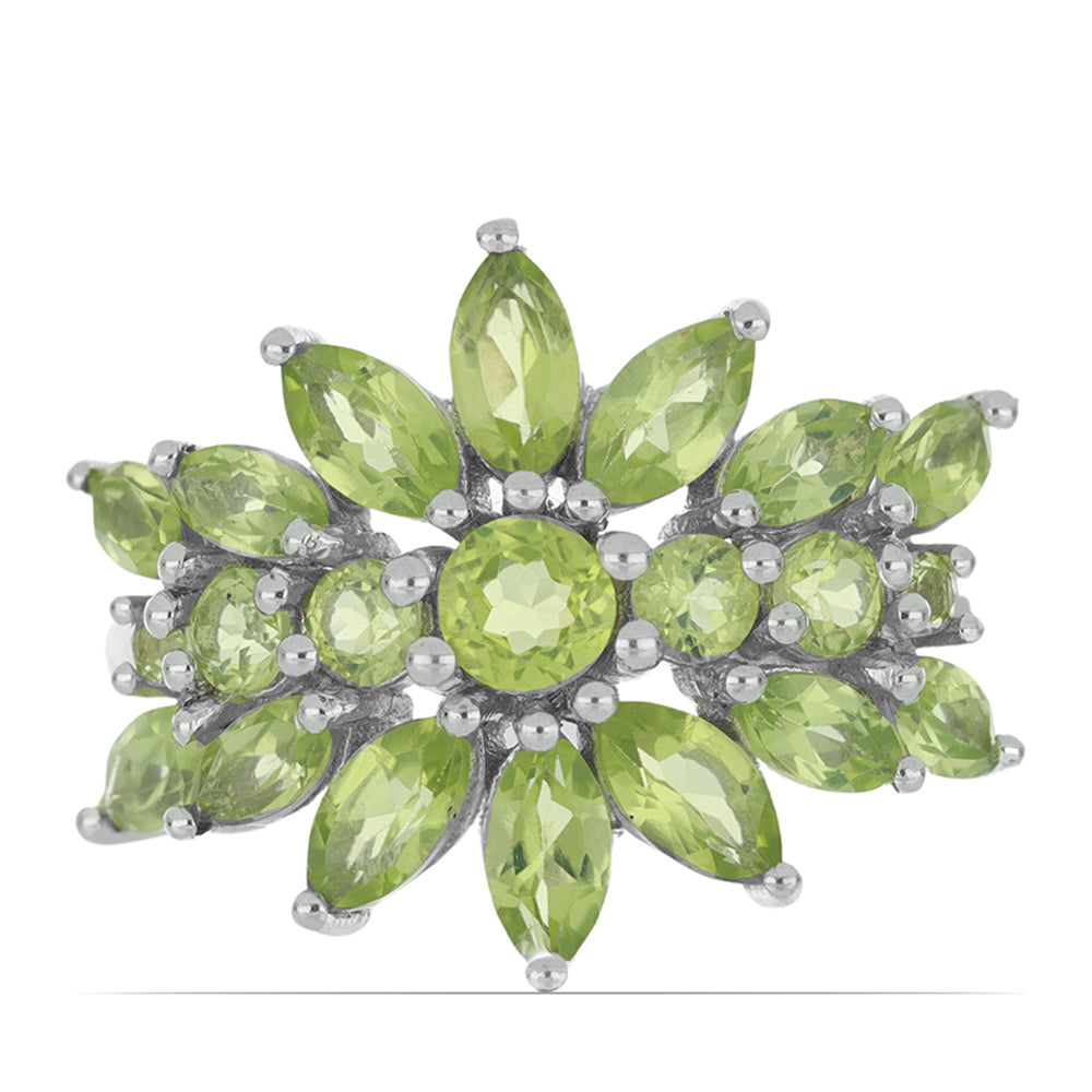 Silberring mit Peridot aus Changbai 1 
