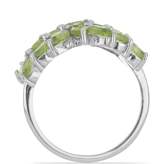 Silberring mit Peridot aus Changbai