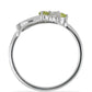 Silberring mit Peridot aus Changbai und weißem Topas