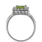Silberring mit Peridot aus Changbai und weißem Topas