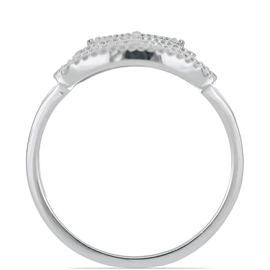 Silberring mit Peridot aus Changbai und weißem Topas