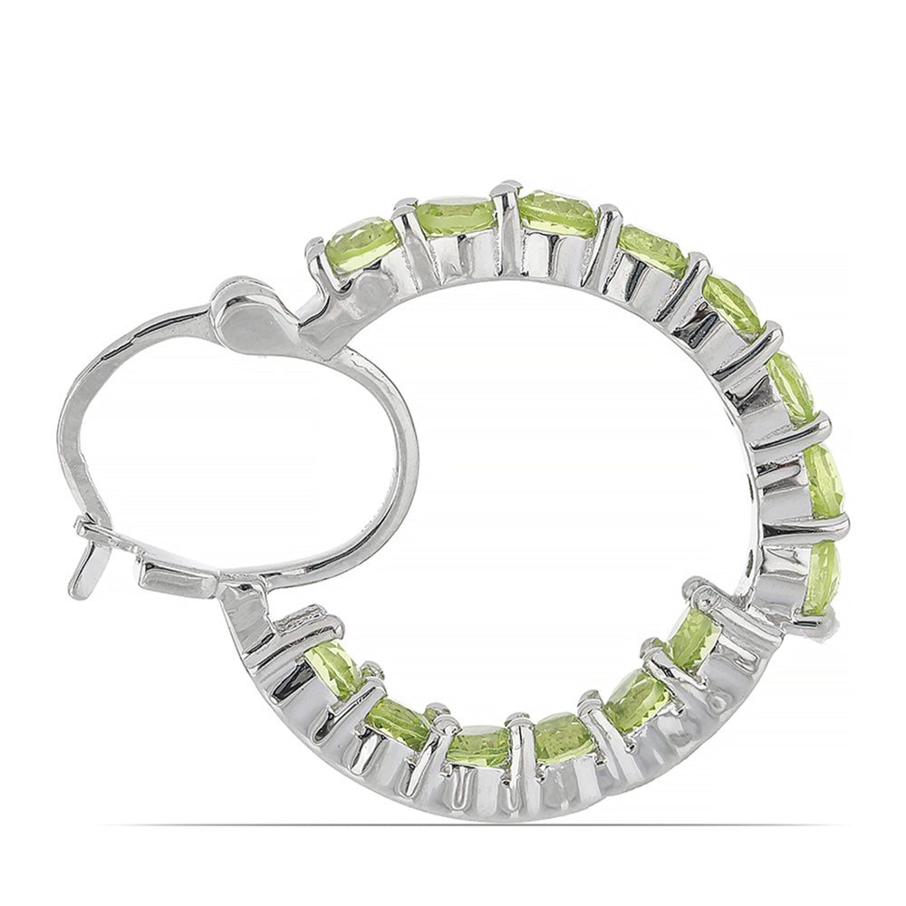 Silberohrringe mit Peridot aus Changbai 2 