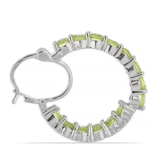 Silberohrringe mit Peridot aus Changbai