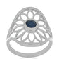 Silberring mit blauem Rosebery Saphir