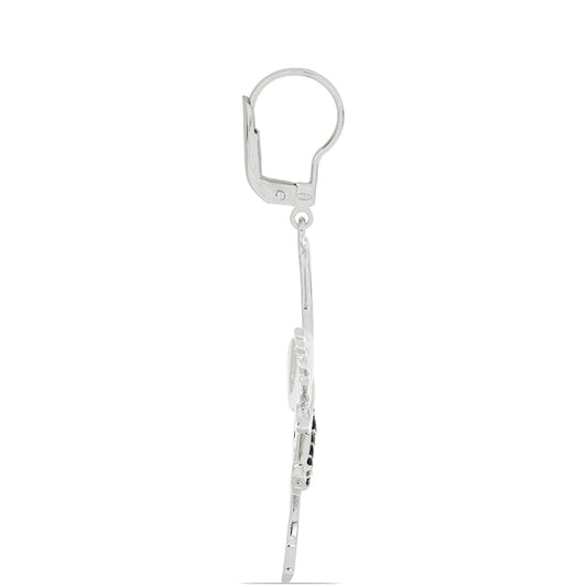 Silberohrringe mit blauem Rosebery Saphir