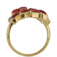 Goldplattierter Silberring mit roter Schwammkoralle