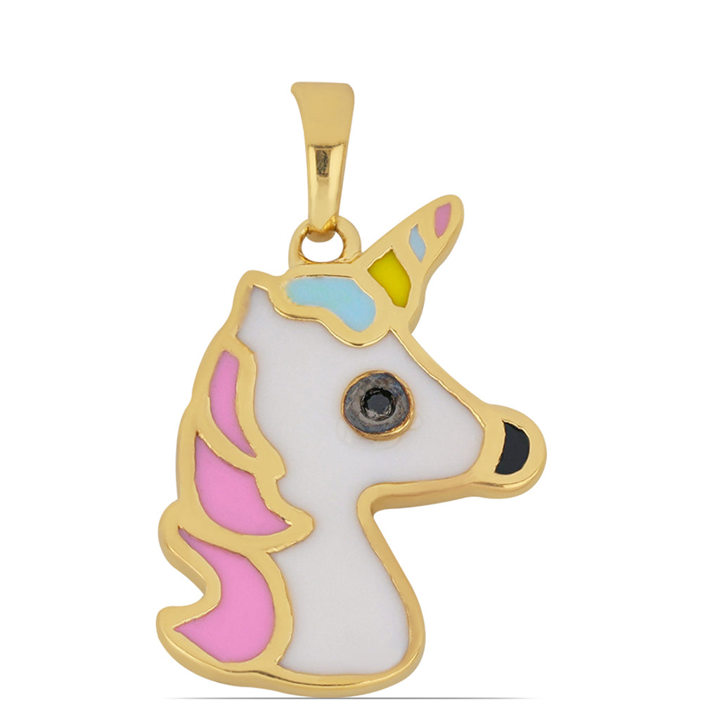 Goldplattierter Silberanhänger mit Emaille und schwarzem Spinell aus Gorno Badakhsha 1 