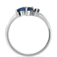 Silberring mit blauem Rosebery Saphir