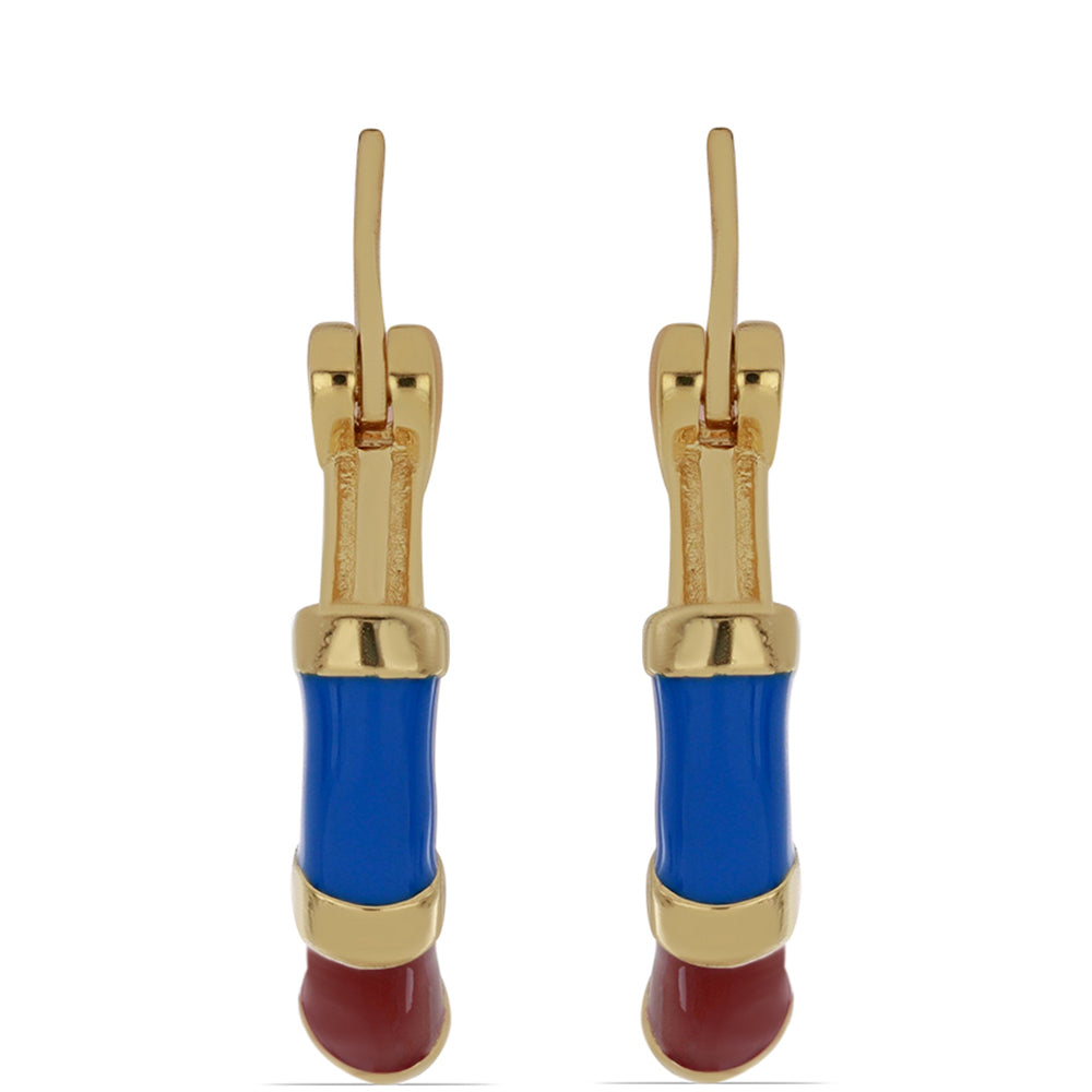 Goldplattierte Silberohrringe mit Emaille