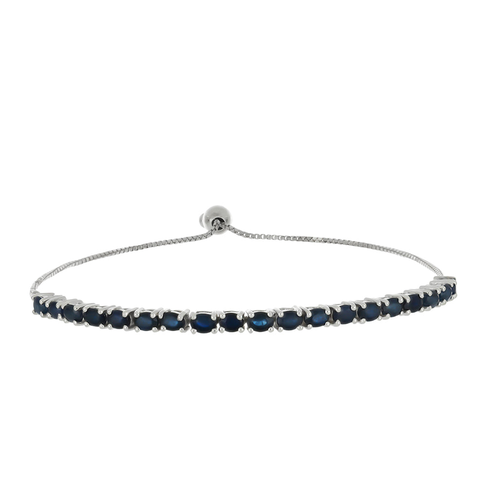 Silberarmband mit blauem Rosebery Saphir 1 
