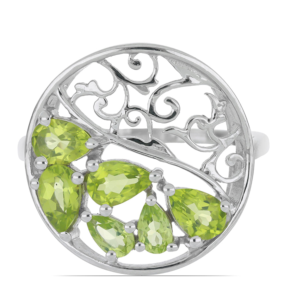 Silberring mit Peridot aus Changbai 1 