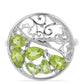 Silberring mit Peridot aus Changbai