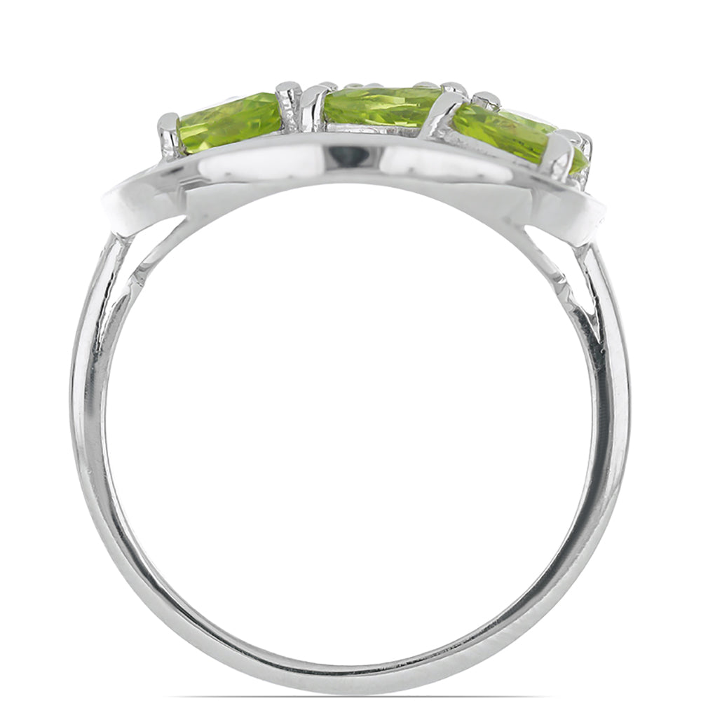 Silberring mit Peridot aus Changbai 2 