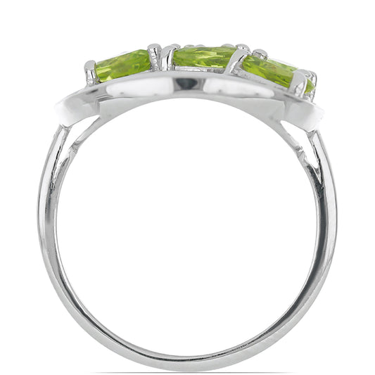Silberring mit Peridot aus Changbai