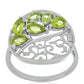 Silberring mit Peridot aus Changbai