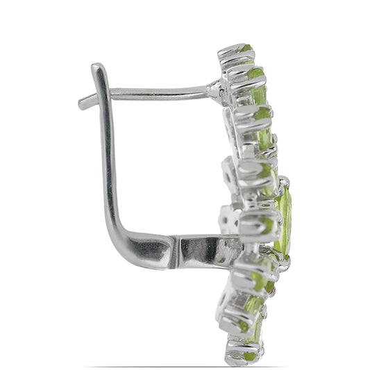 Silberohrringe mit Peridot aus Changbai