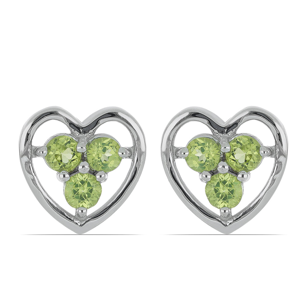 Silberohrringe mit Peridot aus Changbai