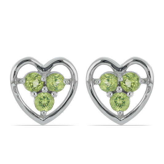 Silberohrringe mit Peridot aus Changbai