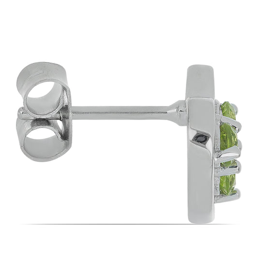 Silberohrringe mit Peridot aus Changbai