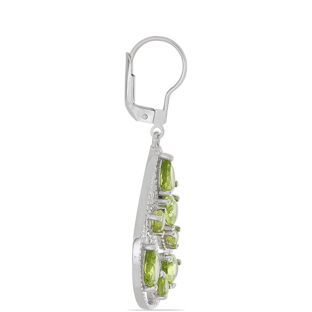 Silberohrringe mit Peridot aus Changbai 2 