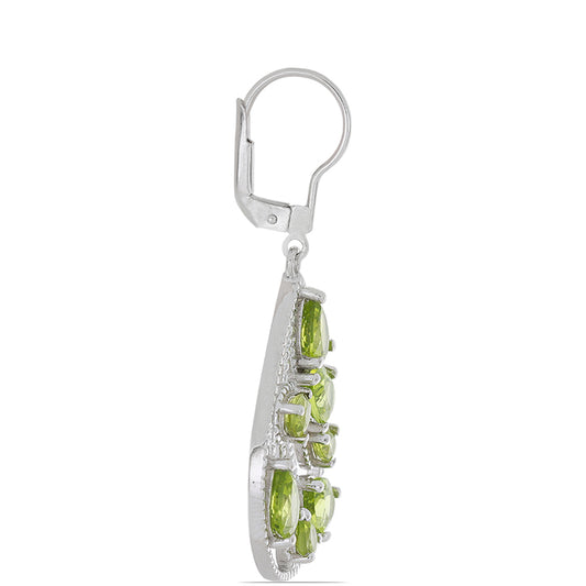 Silberohrringe mit Peridot aus Changbai