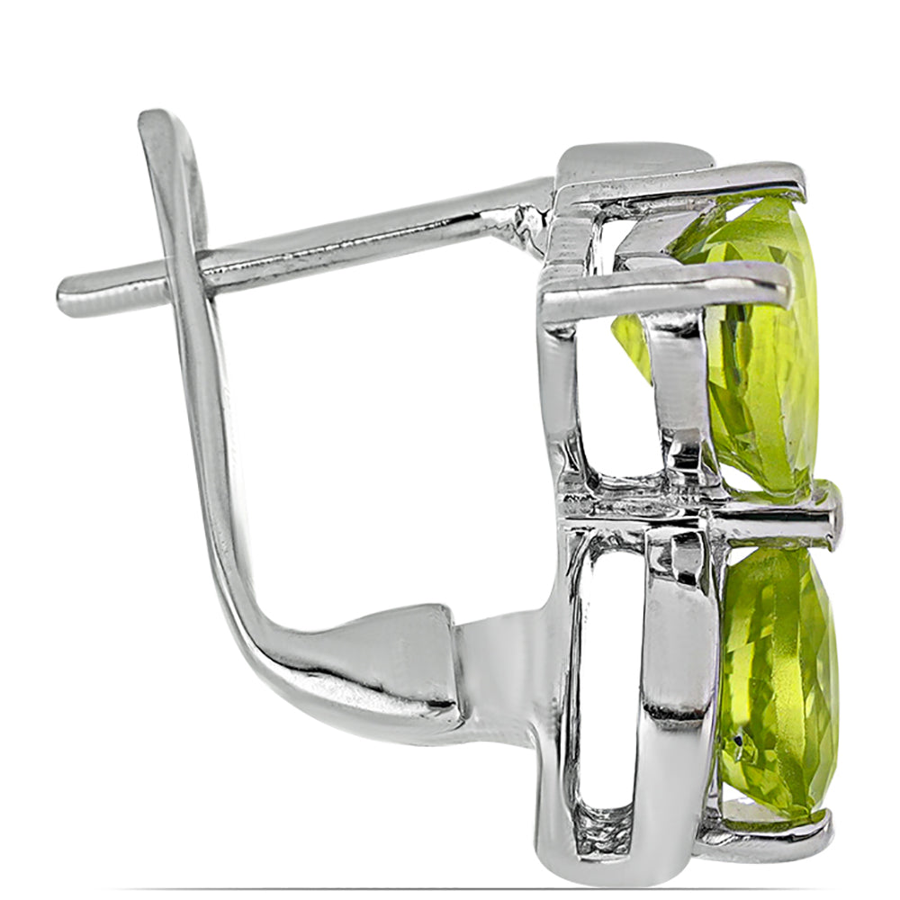 Silberohrringe mit Peridot aus Changbai 2 