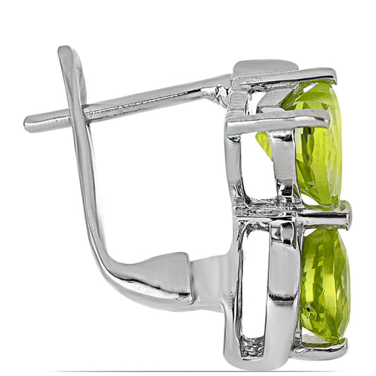 Silberohrringe mit Peridot aus Changbai