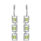 Silberohrringe mit Peridot aus Changbai und weißem Topas