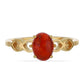 Goldplattierter Silberring mit roter Schwammkoralle