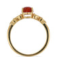 Goldplattierter Silberring mit roter Schwammkoralle