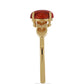 Goldplattierter Silberring mit roter Schwammkoralle