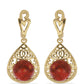 Goldplattierte Silberohrringe mit roter Schwammkoralle