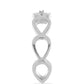 Silberring mit weißem Diamant