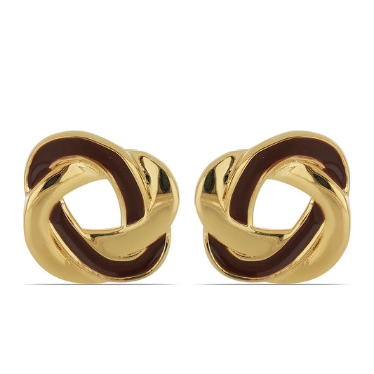 Goldplattierte Silberohrringe mit Emaille