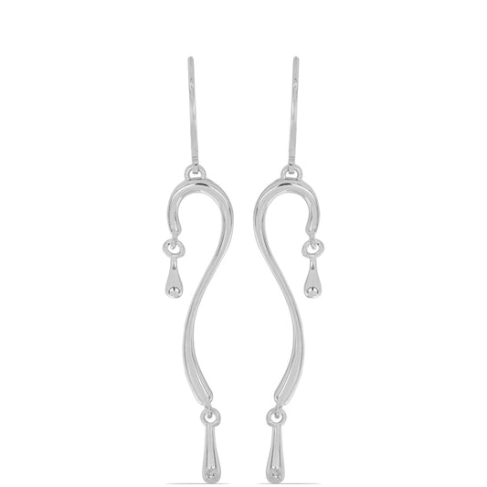 Silberohrringe mit weißem Diamant