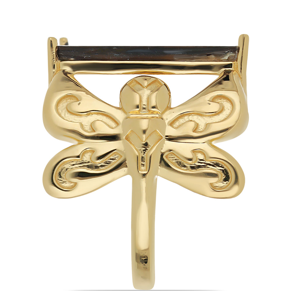 Goldplattierter Silberring mit Paua Muschel 4 