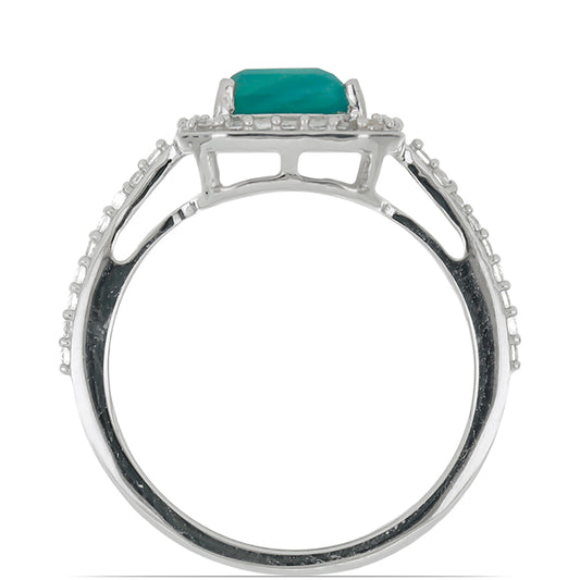 Silberring mit Grandidierit aus Anosy und weißem Topas