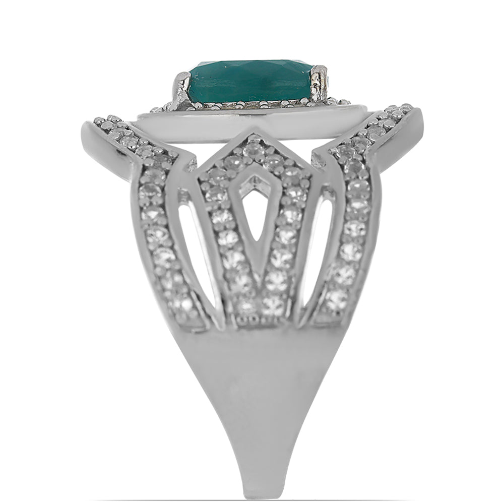 Silberring mit Grandidierit aus Anosy und weißem Topas 4 