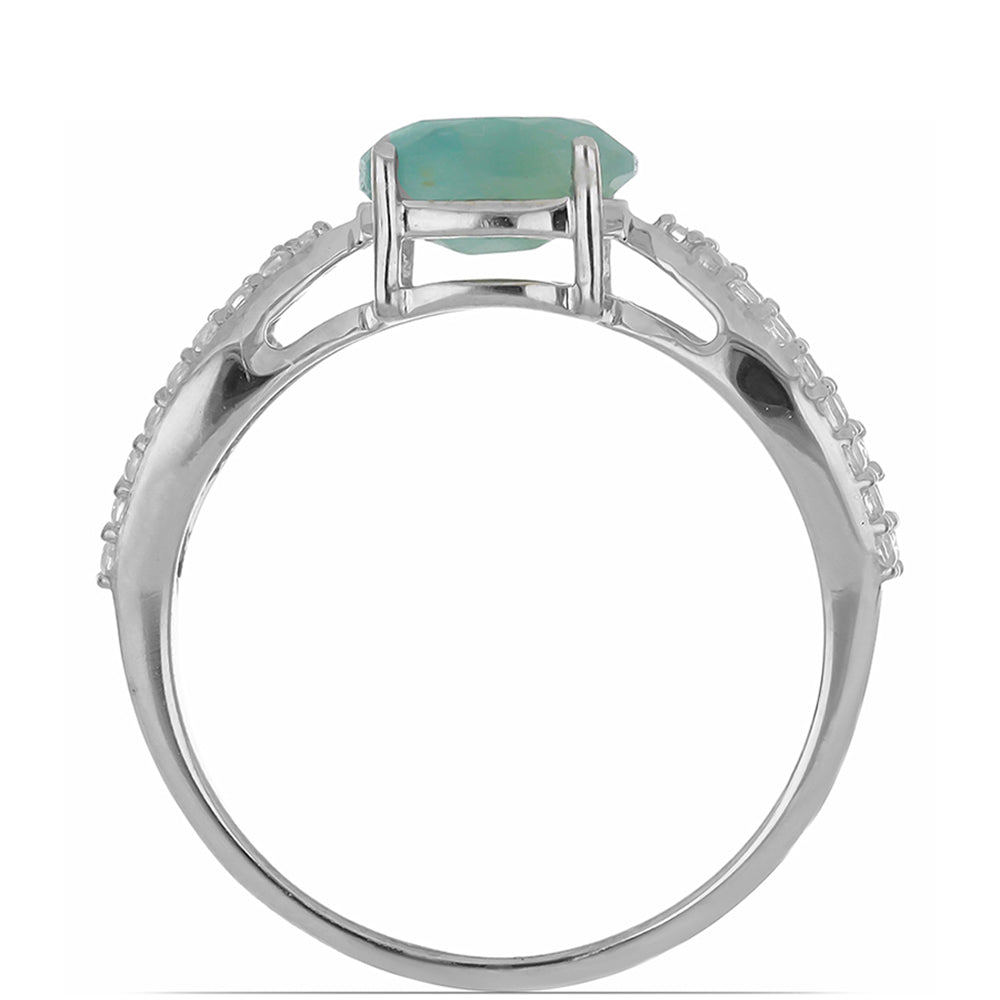 Silberring mit Grandidierit aus Anosy und weißem Topas 2 