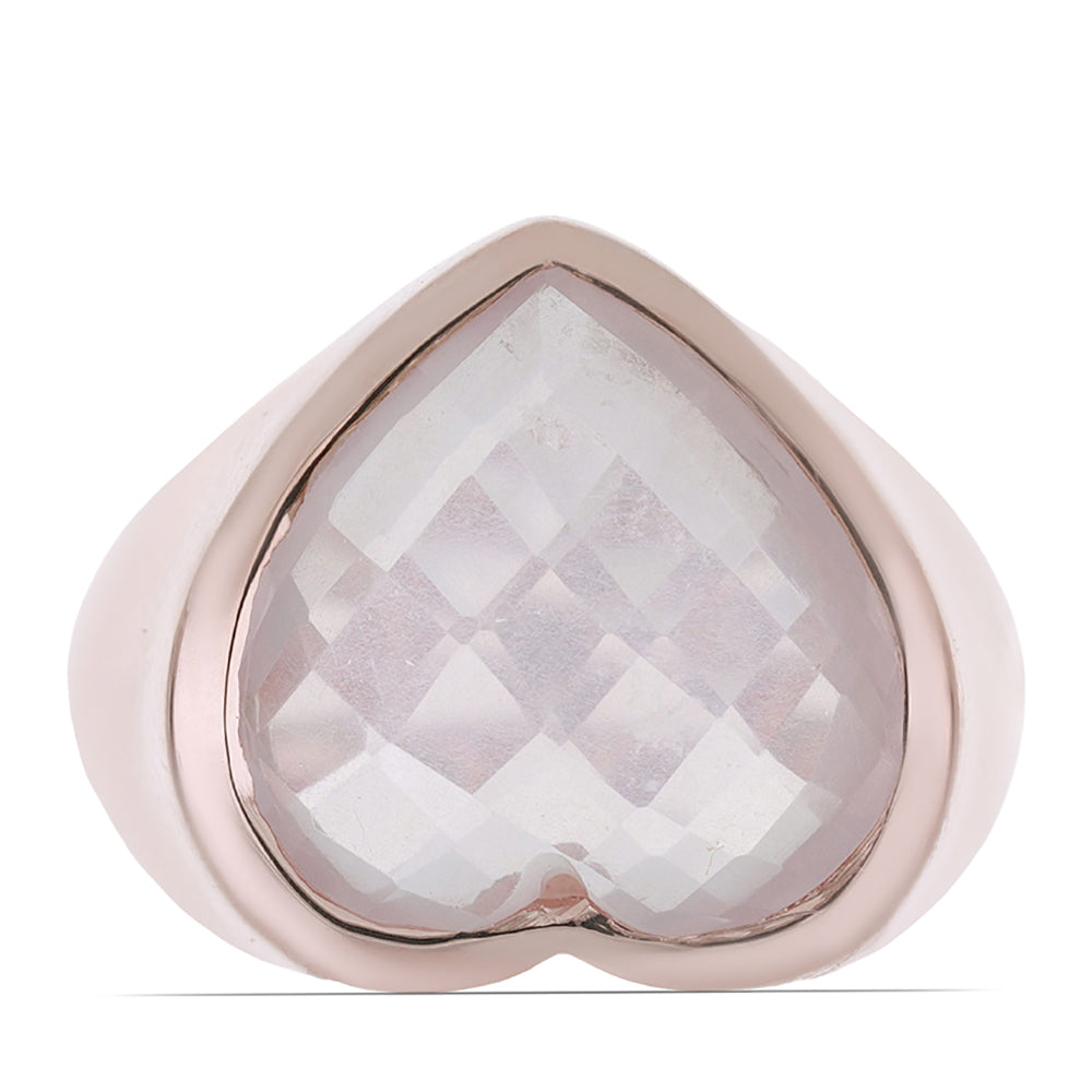 Rosevergoldeter Silberring mit Rosenquarz aus Ramaratina 1 