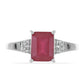 Silberring mit Rubin aus Madagaskar und weißem Topas