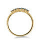 Goldplattierter Silberring mit blauem Diamant