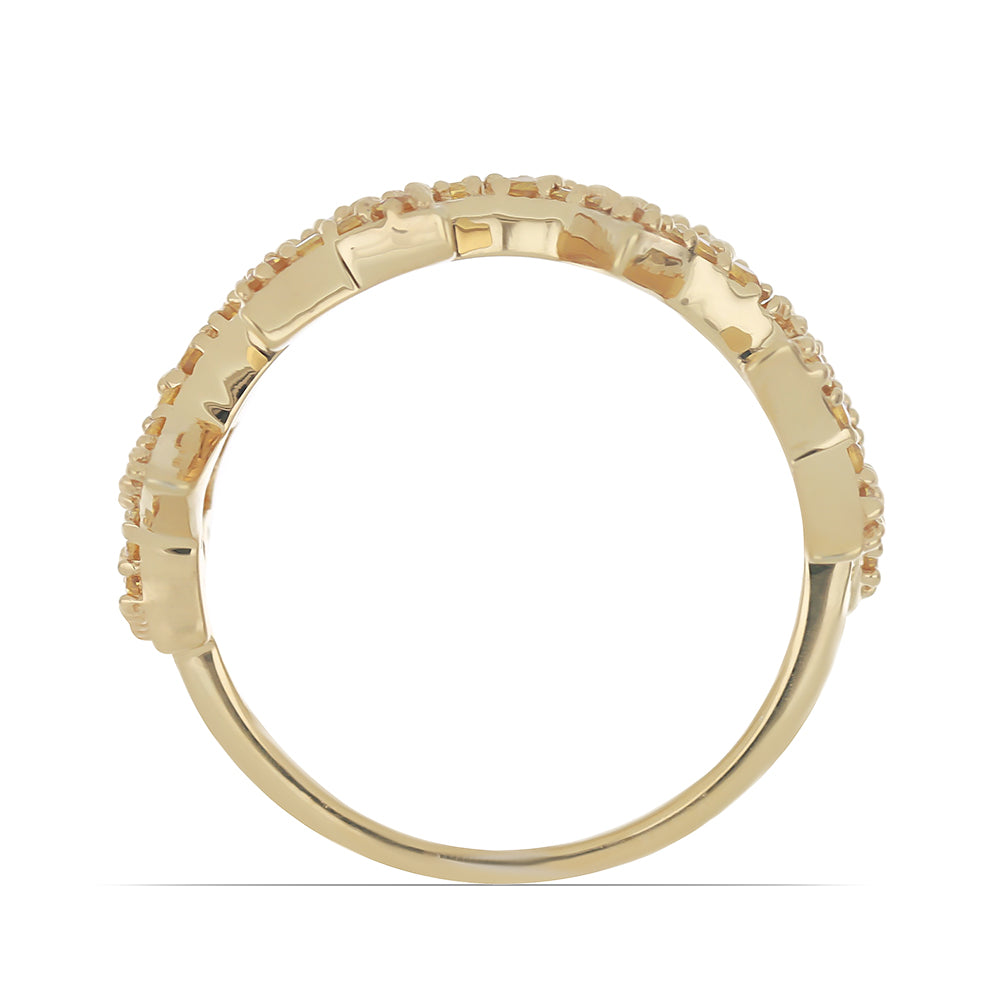 Goldplattierter Silberring mit Zitrin aus dem Ural 2 