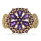 Goldplattierter Silberring mit sambischem Amethyst