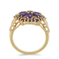 Goldplattierter Silberring mit sambischem Amethyst